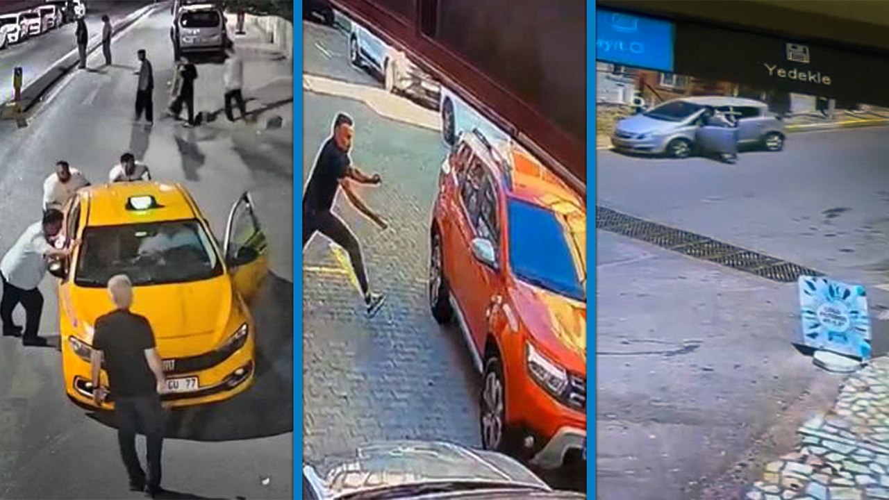 El freni çekilmeyen araçlar kameralara işte böyle yansıdı