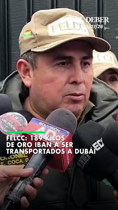 Felcc: 189 kilos de oro iban a ser transportados a Dubái