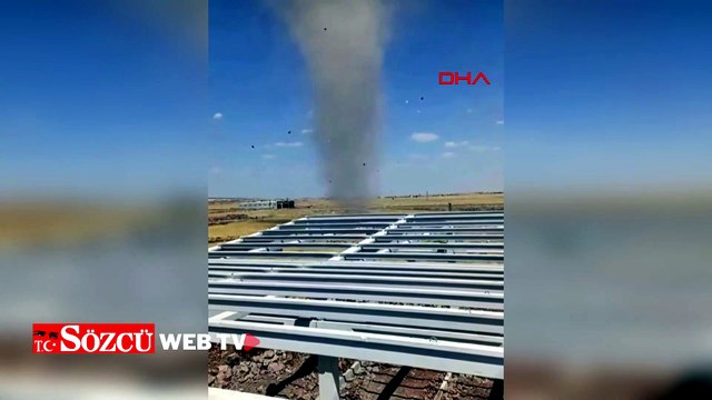 Diyarbakır’da oluşan hortum cep telefonu kamerasına yansıdı