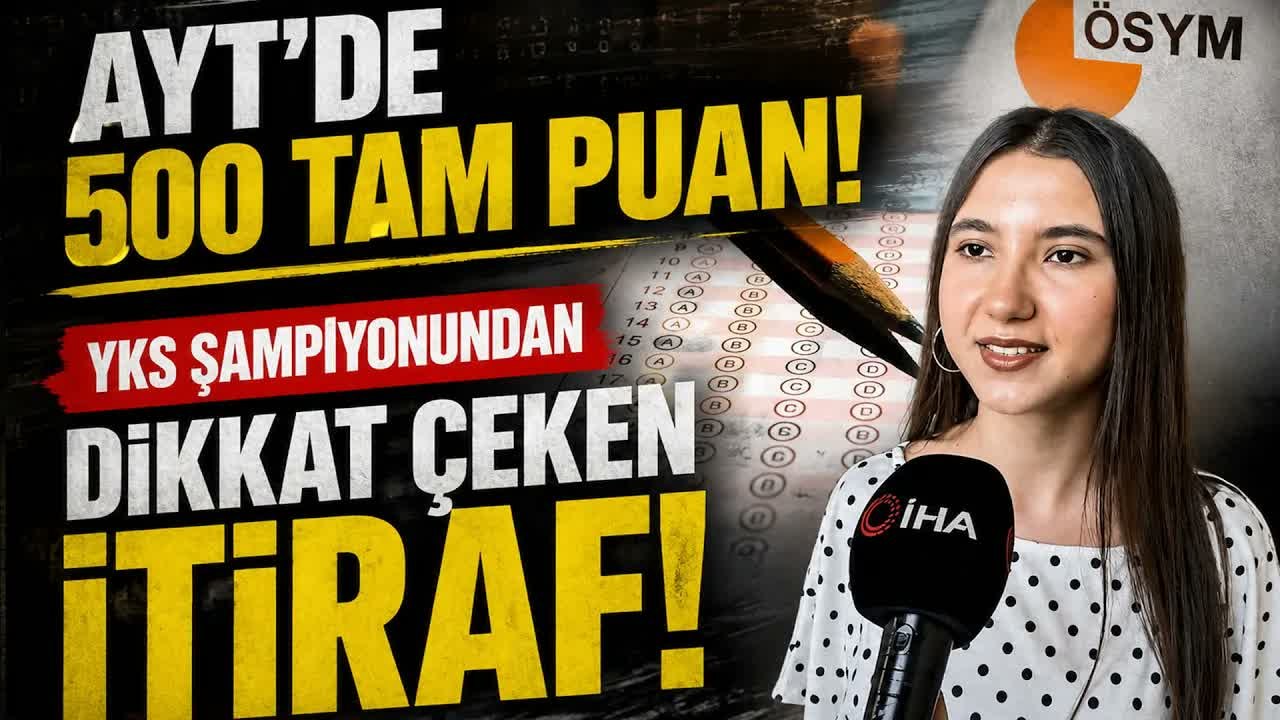 500 Tam Puan Aldı! Yks Türkiye Birincisi Başarısının Sırrını Açıkladı