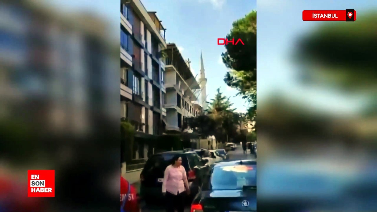 İstanbul'da kadına şiddet iddiasını duyan mahalleli balkona çıkan kişiye taş attı