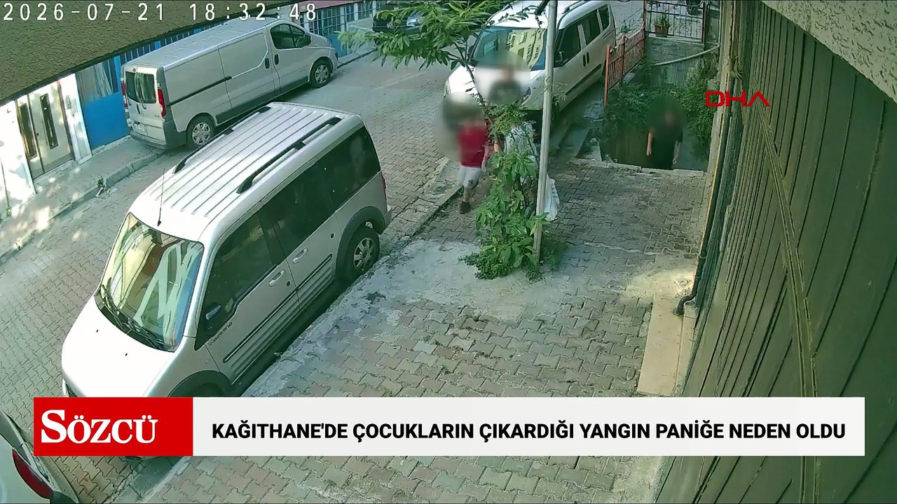 Kağıthane'de çocukların çıkardığı yangın paniğe neden oldu