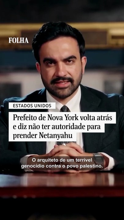 Prefeito de Nova York volta atrás e diz não ter autoridade para prender Netanyahu