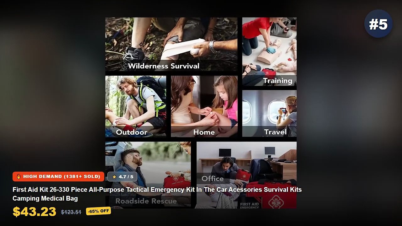 Best Survival Kit For Car on AliExpress | Review - First Aid Kit 26 330 Piece All Purpose Tactical Emergency Kit In The ...