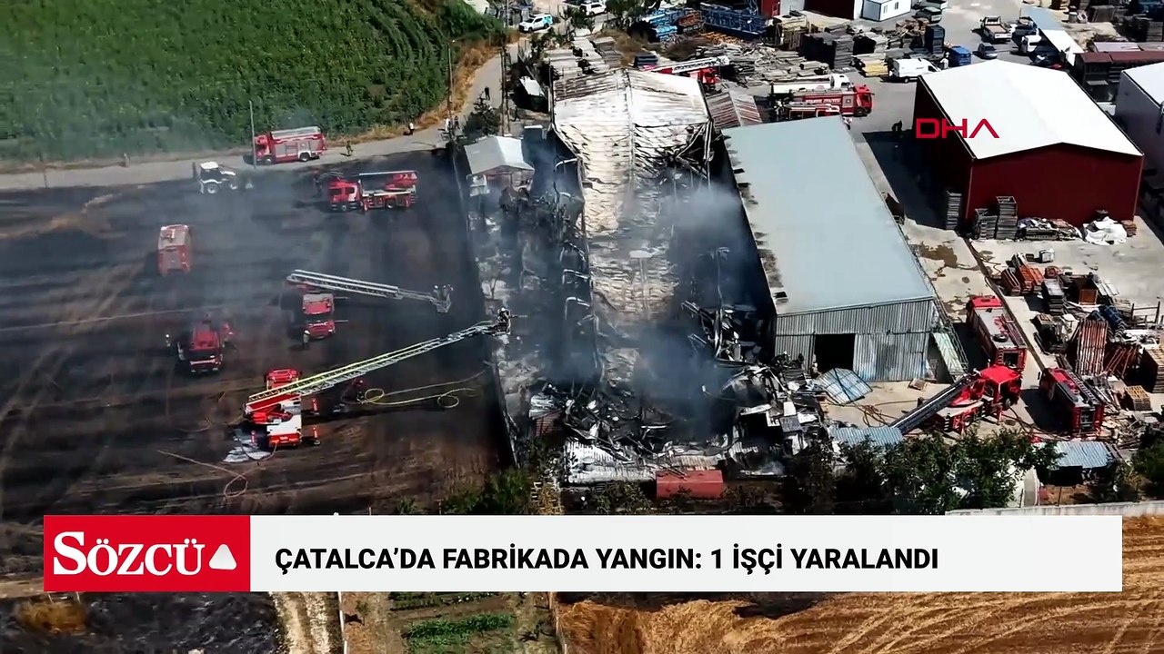 Çatalca’da fabrikada yangın: 1 işçi yaralandı