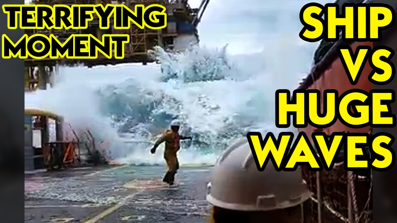 Daring Deck Mishap: Crew Member Faces Waves and...