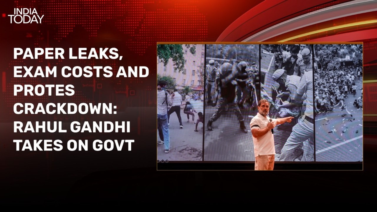 Video: Rahul Gandhi rakes up paper leaks, exam costs, protest crackdown in briefing