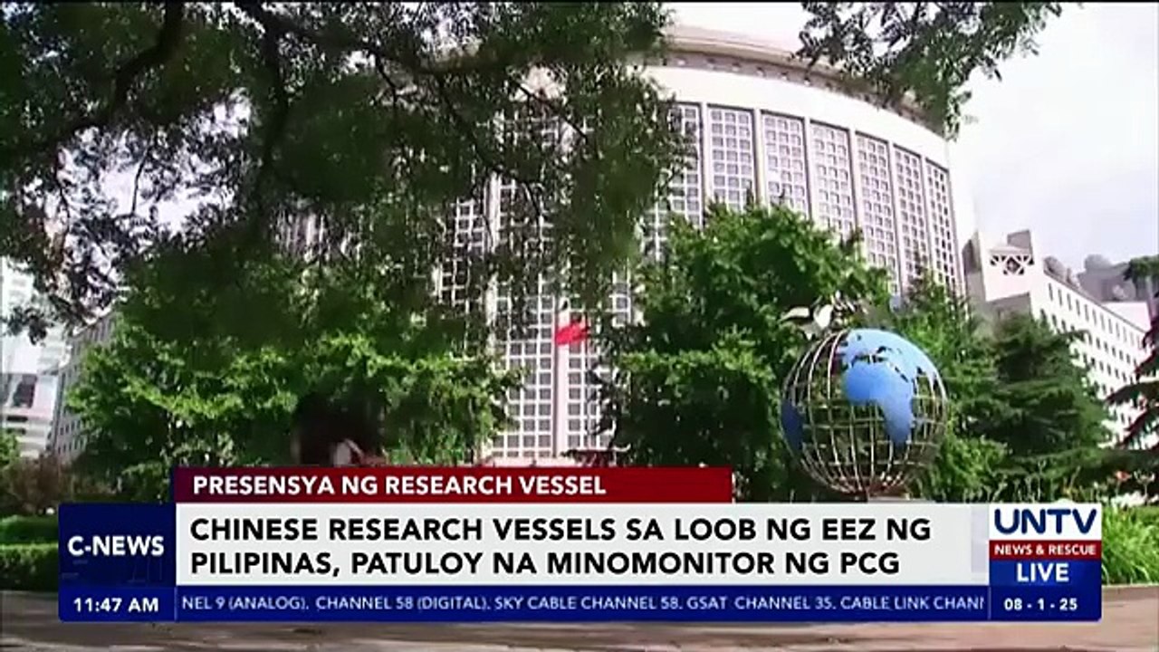 Chinese research vessels sa loob ng EEZ ng Pilipinas, patuloy na minomonitor ng PCG [Full Movie]