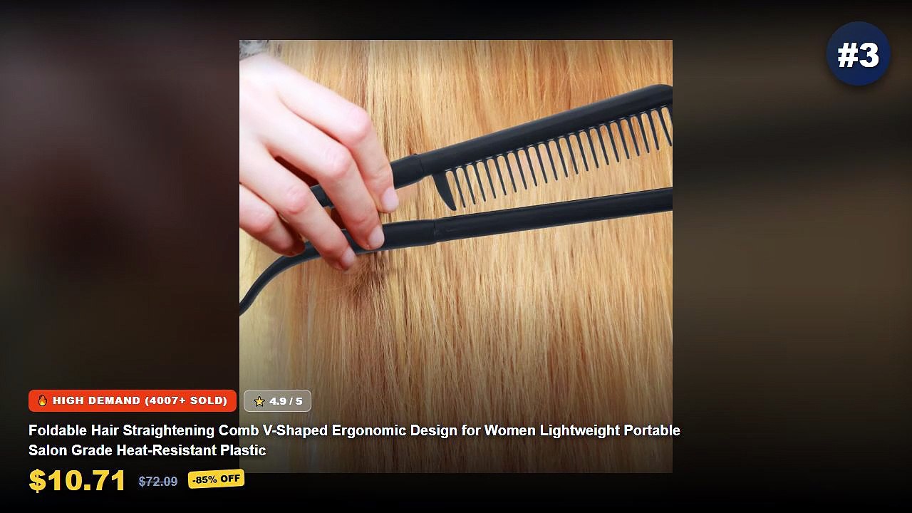 Cheap & Best Ergonomic Hair Straightener Unboxing & Review - Wooden Handle Double Brushes Hair Straightening Comb Ergono...