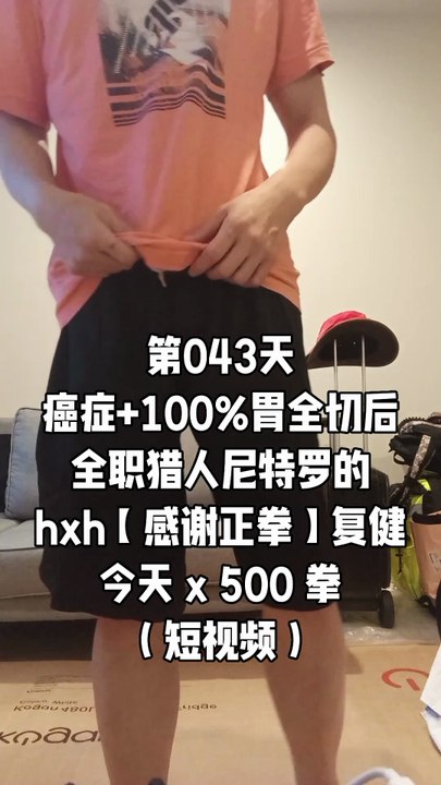 【Day 043】After Cancer & Total Stomach Removal|500 Gratitude Punches 4 Body Recovery HXH Netero Style