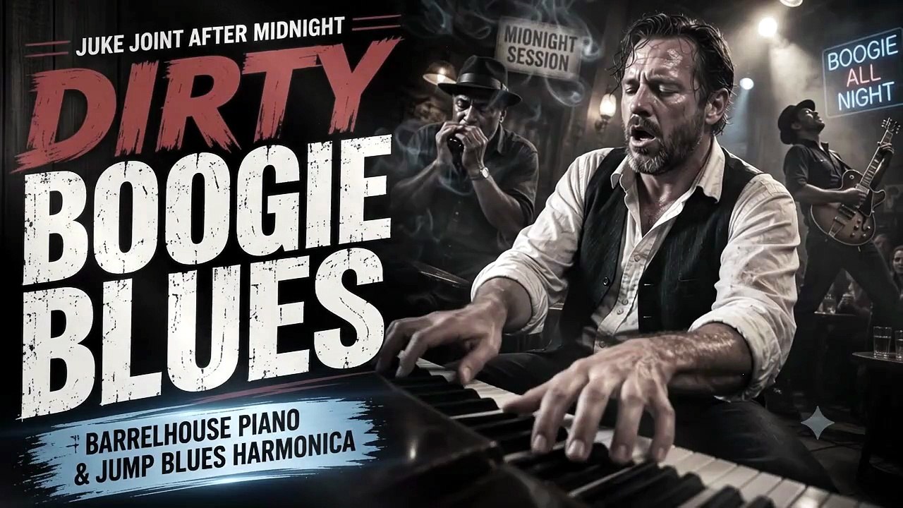 DIRTY BOOGIE BLUES  Juke Joint After Midnight  Barrelhouse Piano & Jump Blues Harmonica