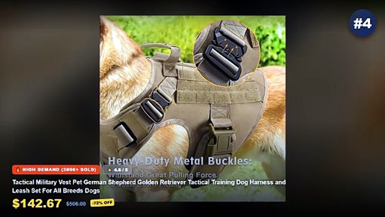 Don't Buy Dog Harness With LED Before Watching This! - Tactical Dog Collar 1pc Durable Nylon Military Collars Outdoor Fo...