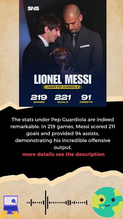 Lionel Messi's stats under Pep Guardiola are out of this world #history#sports