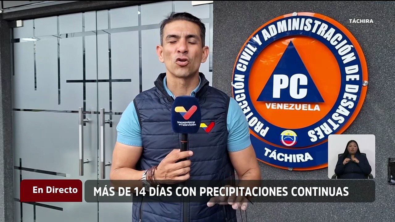 PC-Táchira se mantiene alerta ante las fuertes precipitaciones en la entidad