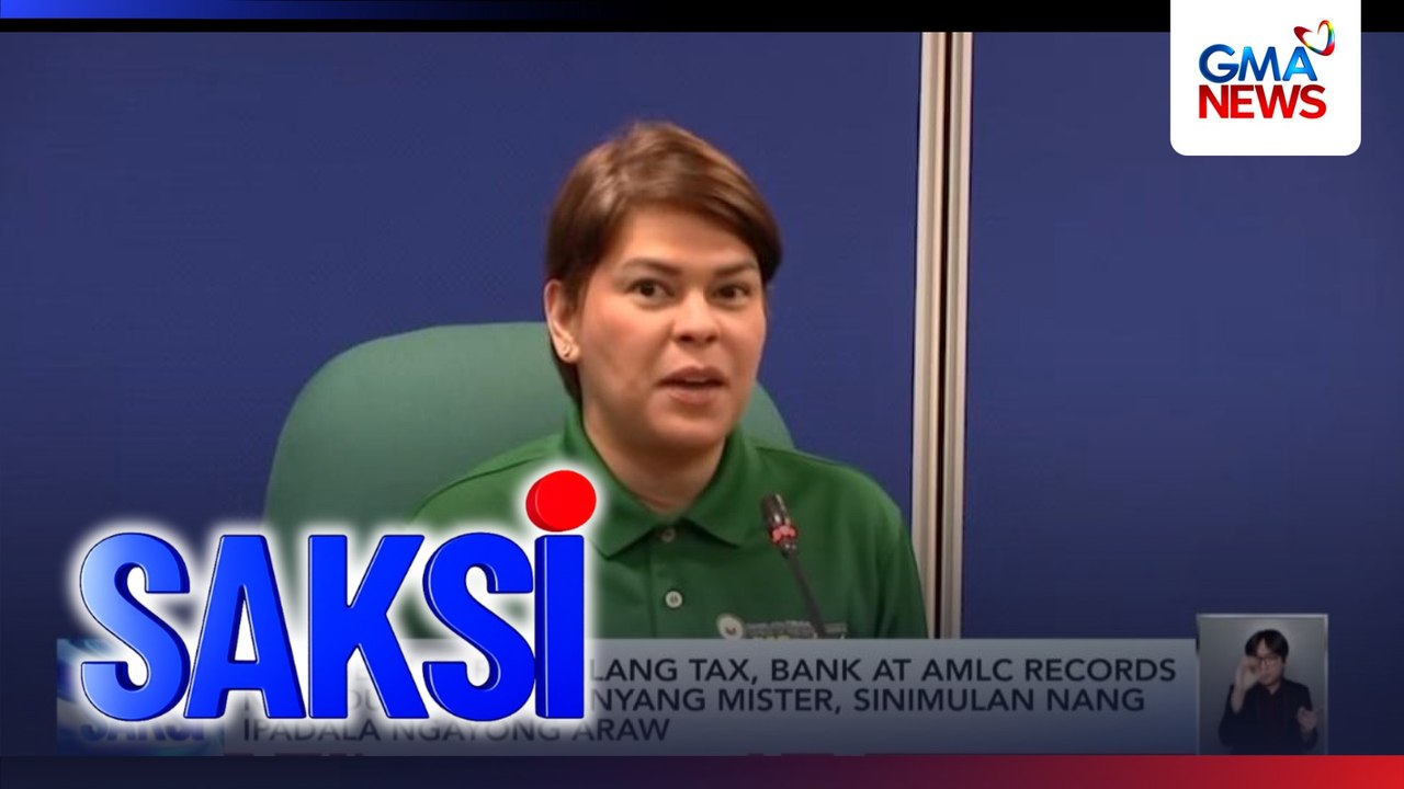 Subpoena para sa ilang tax, bank at AMLC records ni VP Duterte at kanyang mister, sinimulan nang ipadala | Saksi