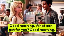 ORDERING COFFEE ☕ Easy English Conversation #shorts