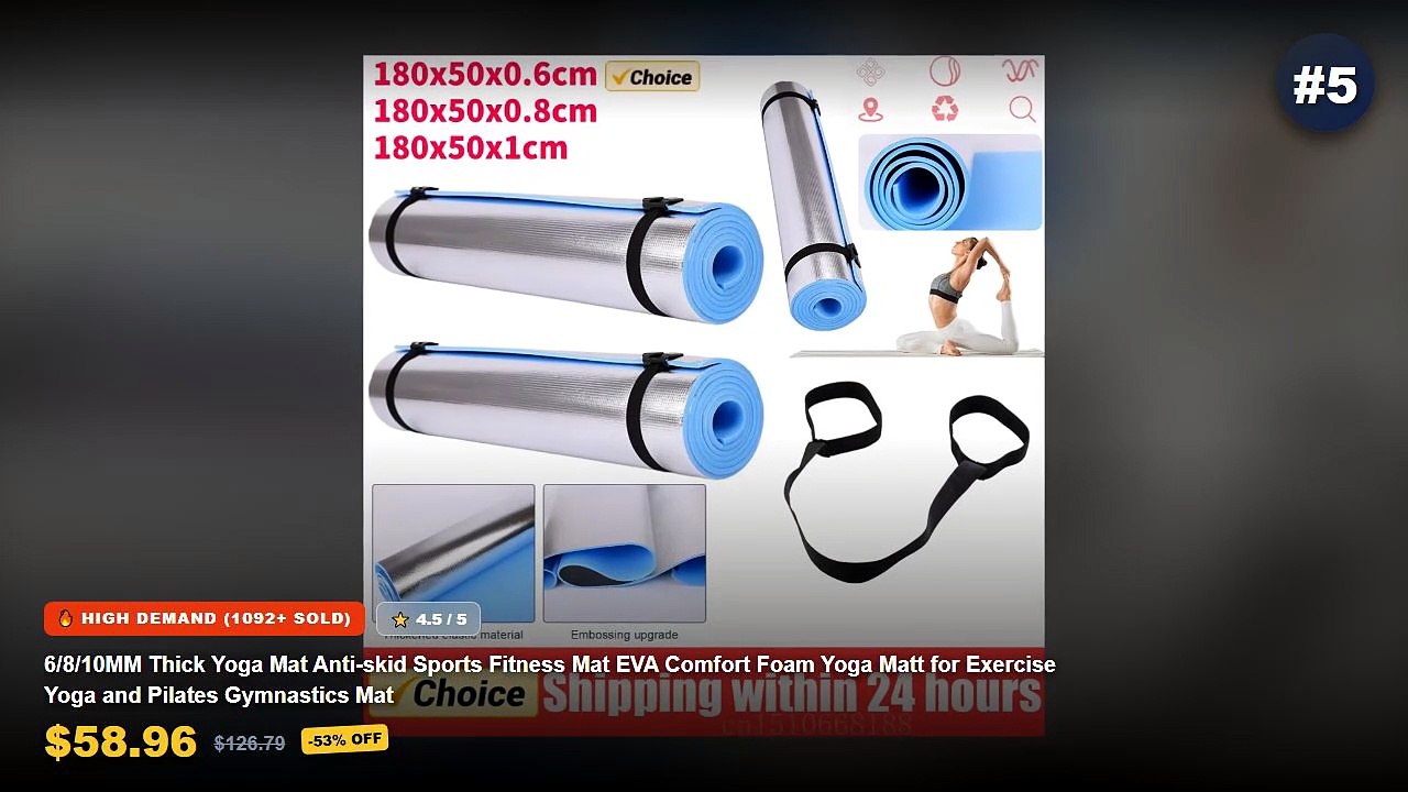 Why Everyone Is Buying Yoga Mat For Men - 6/8/10MM Thick Yoga Mat Anti skid Sports Fitness Mat EVA Comfort Foam Yoga Mat...