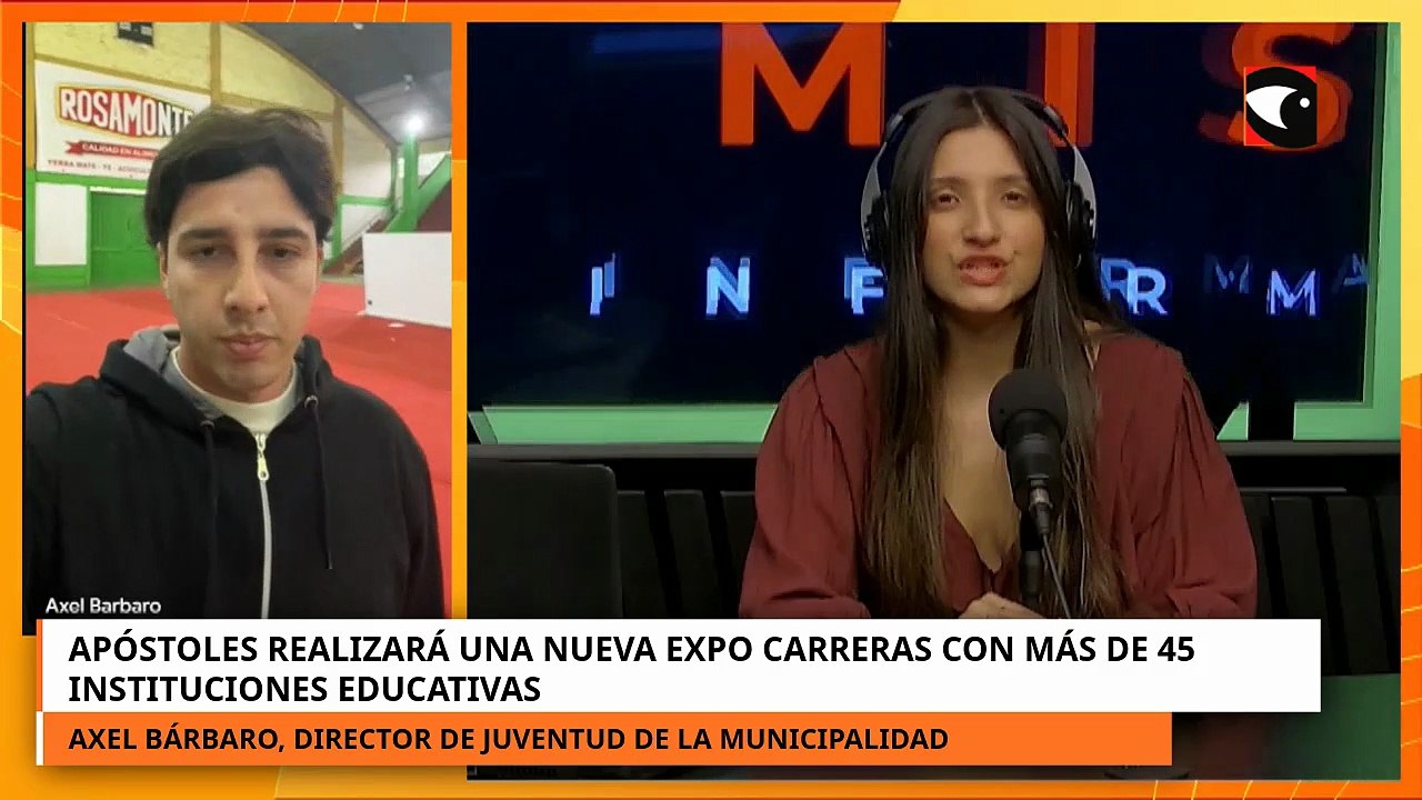 Axel Bárbaro, director de Juventud de la Municipalidad de Apóstoles sobre Expo Carreras