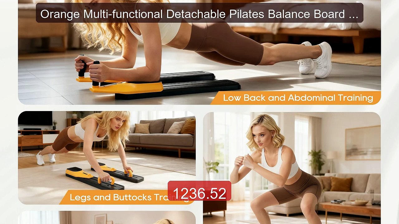 Orange Multi-functional Detachable Pilates Balance Board In... -- Top Pick 2026 | Unbeatable Price!