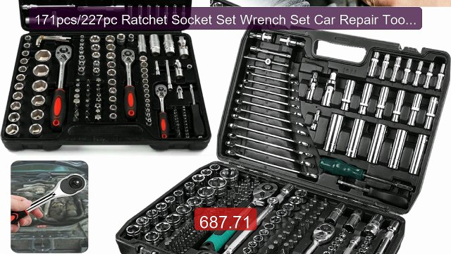 171pcs/227pc Ratchet Socket Set Wrench Set Car Repair Tool ... Top Pick 2026 | Unbeatable Price!