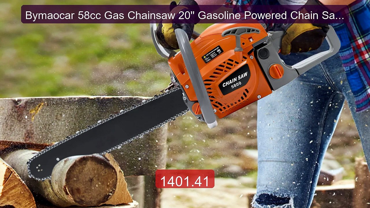 Bymaocar 58cc Gas Chainsaw 20'' Gasoline Powered Chain Saw 2 Cycle ... -- Top Rated 2026 | Buy Now!