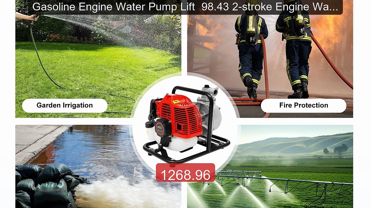 Gasoline Engine Water Pump Lift  98.43 2-stroke Engine Water P... -- Hot Deal 2026 | Limited Offer!