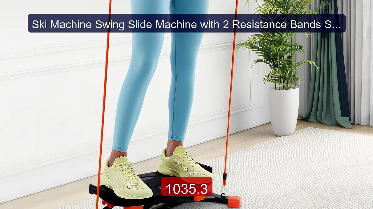 Ski Machine Swing Slide Machine with 2 Resistance Bands Skiing... -- Best Buy 2026 | Great Quality!