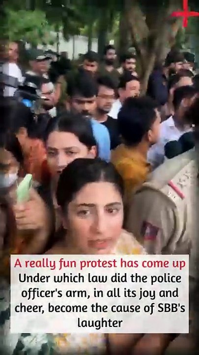 A really fun protest has come up 😅  Under which law did the police officer's arm, in all its joy and cheer, become the cause of SBB's laughter