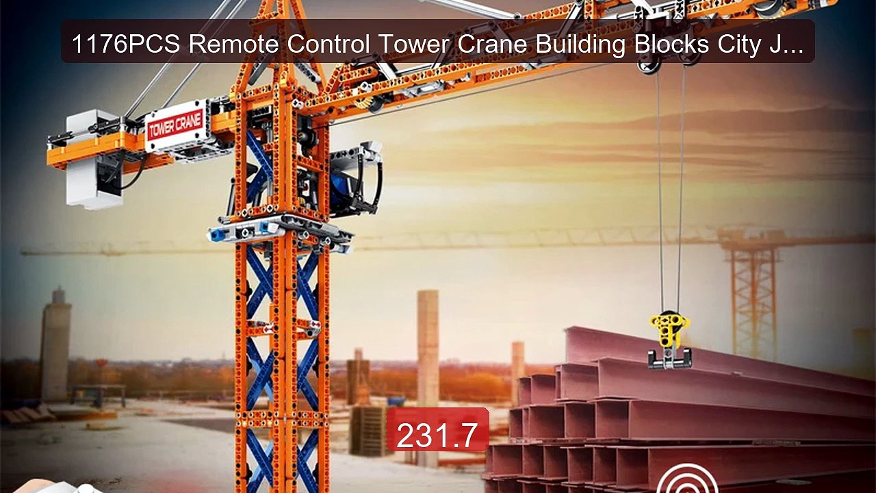 1176PCS Remote Control Tower Crane Building Blocks City Jib Crane E... -- Top Rated 2026 | Buy Now!