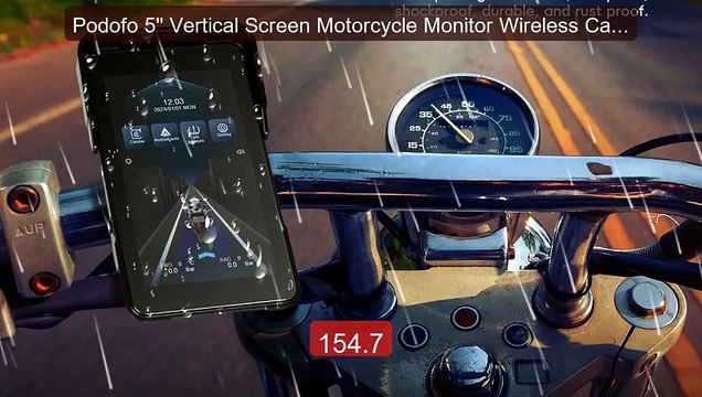 Podofo 5'' Vertical Screen Motorcycle Monitor Wireless Carp... Top Pick 2026 | Unbeatable Price!