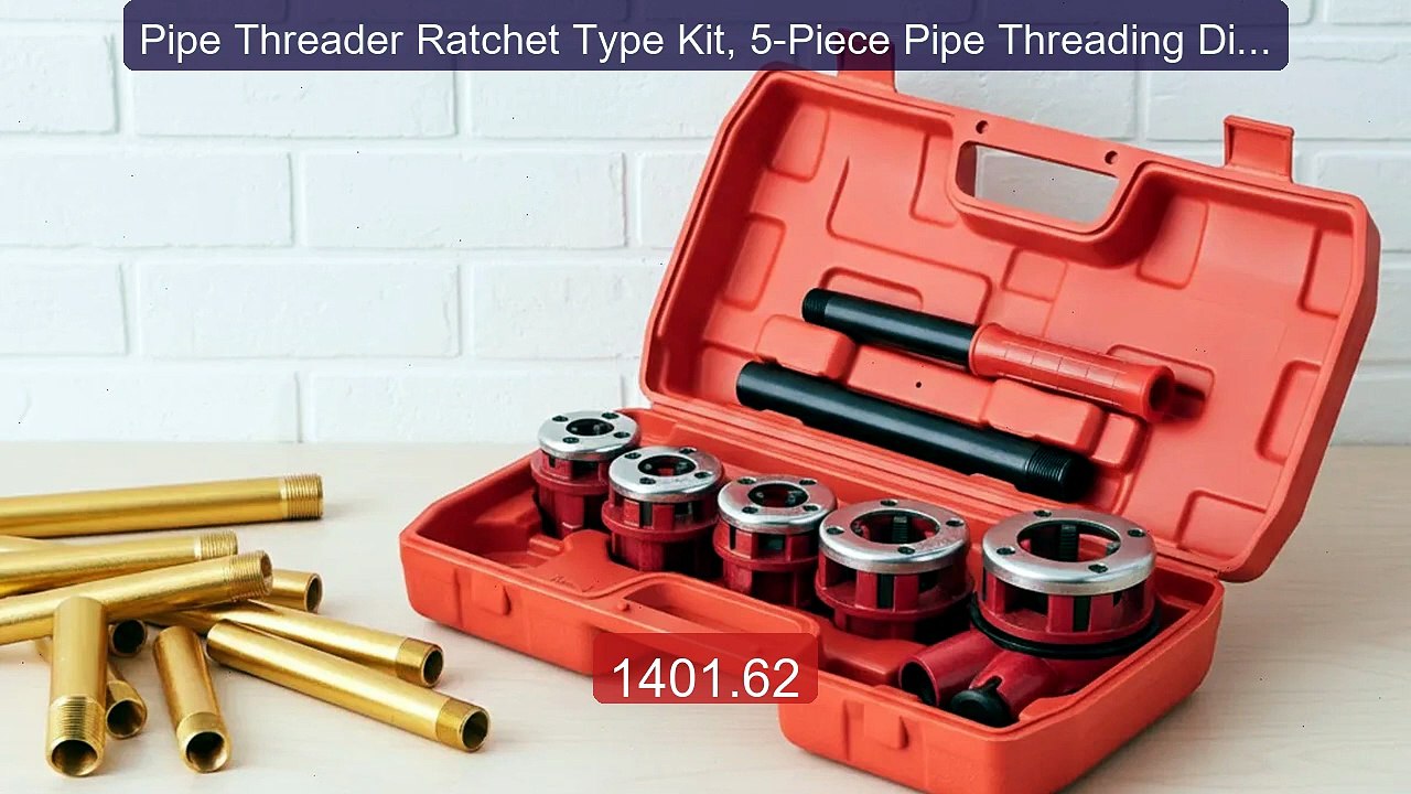 Pipe Threader Ratchet Type Kit, 5-Piece Pipe Threading Die Set... -- Best Buy 2026 | Great Quality!
