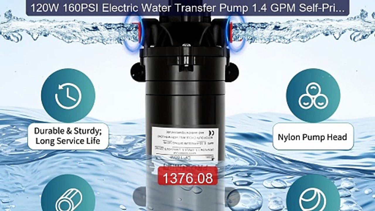 120W 160PSI Electric Water Transfer Pump 1.4 GPM Self-Primi... -- Top Pick 2026 | Unbeatable Price!