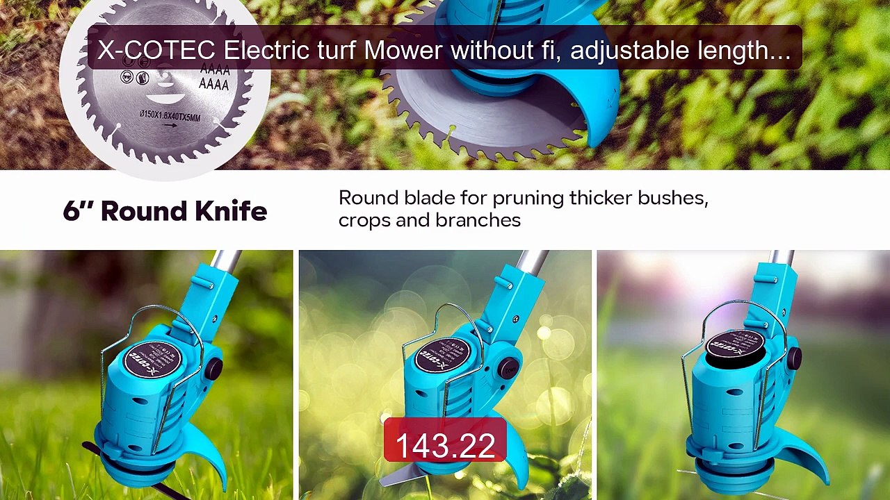 X-COTEC Electric turf Mower without fi, adjustable length, garden ... -- Best Deal 2026 | Shop Now!