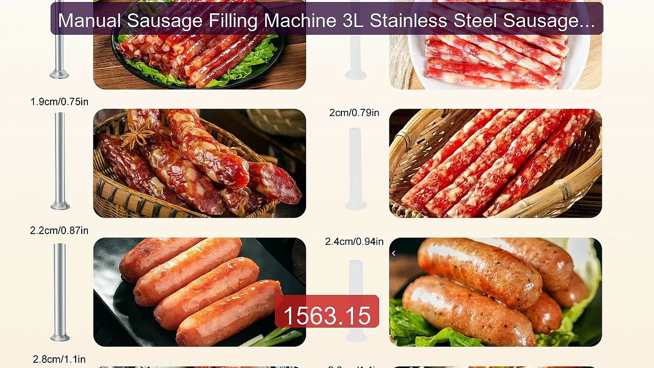 Manual Sausage Filling Machine 3L Stainless Steel Sausage Pres... -- Best Buy 2026 | Great Quality!