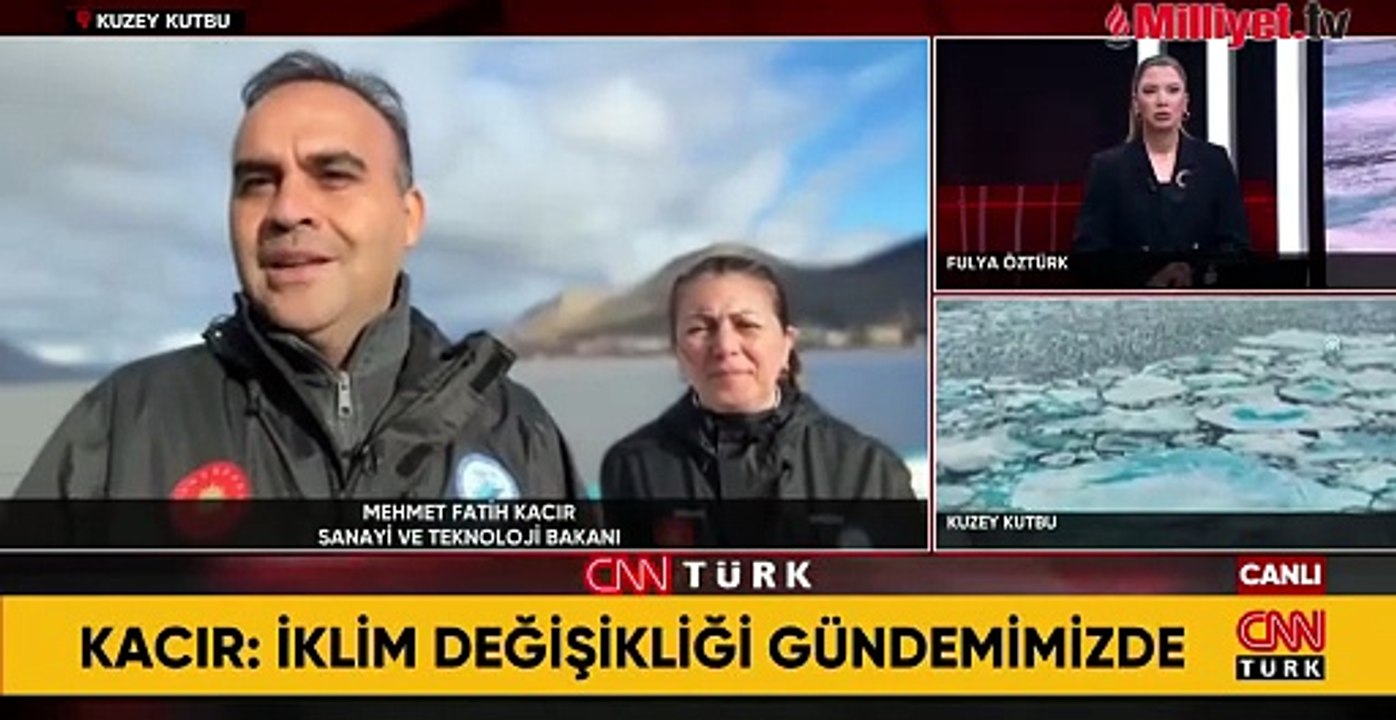 Bakan Kacır, Kuzey Kutbu'ndan CNN Türk canlı yayınına bağlandı