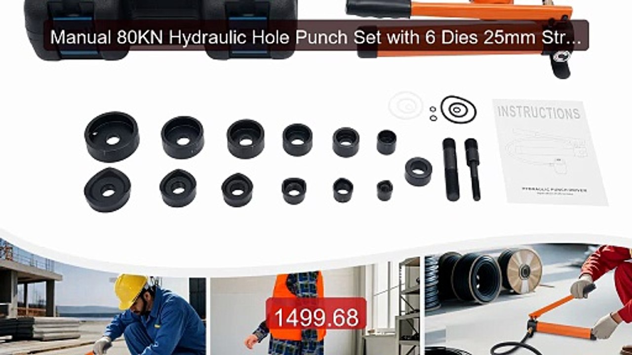 Manual 80KN Hydraulic Hole Punch Set with 6 Dies 25mm Stroke Hand ... -- Best Deal 2026 | Shop Now!