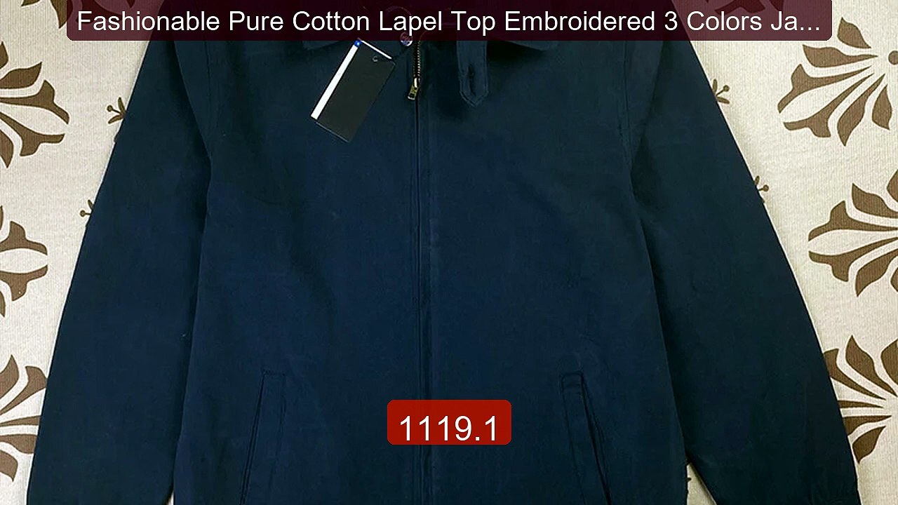 Fashionable Pure Cotton Lapel Top Embroidered 3 Colors Jack... -- Top Pick 2026 | Unbeatable Price!