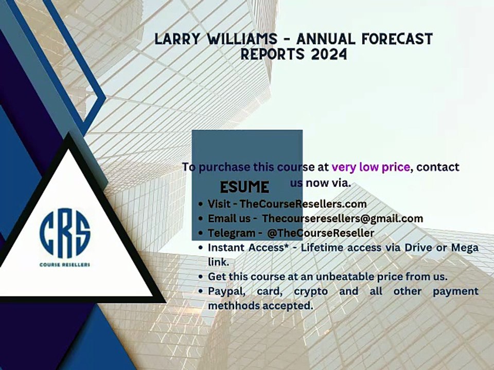 Thecoursereseller.com - Larry Williams – Annual Forecast Reports 2024