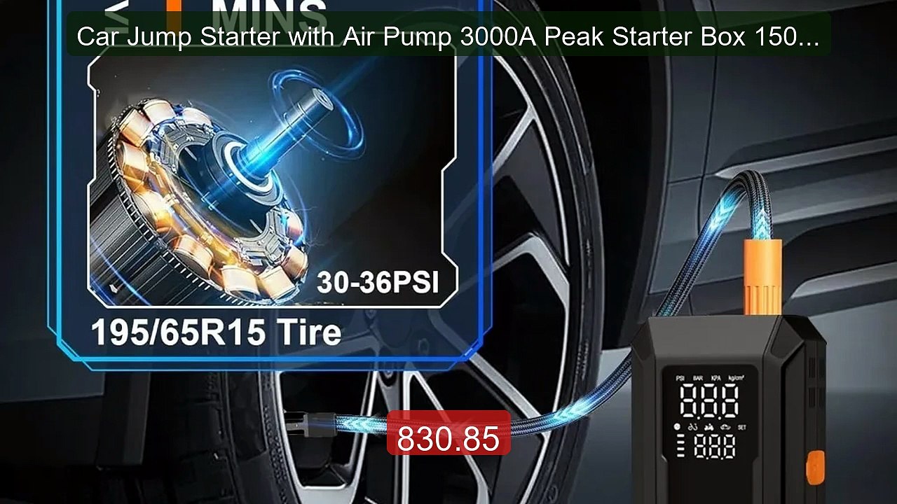 Car Jump Starter with Air Pump 3000A Peak Starter Box 150PSI Digita... -- Top Rated 2026 | Buy Now!