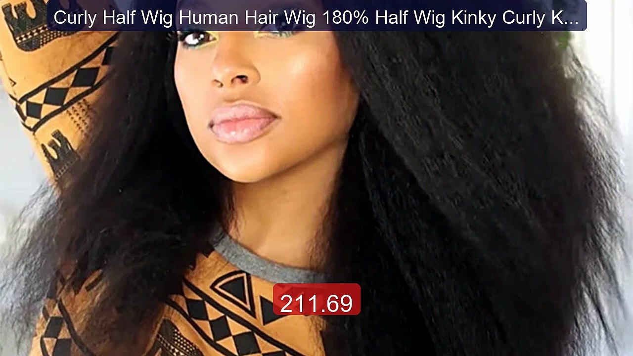Curly Half Wig Human Hair Wig 180% Half Wig Kinky Curly Kinky Stra... -- Best Deal 2026 | Shop Now!