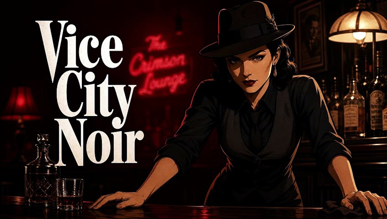 🌃 🎷Jazz Sensual & Neon Vermelho | Noir Jazz for Sleep, Study & Late Nights