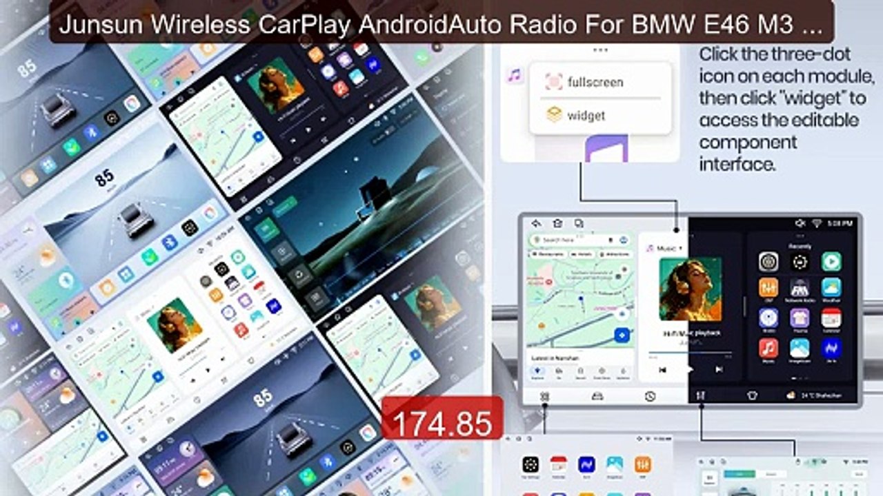 Junsun Wireless CarPlay AndroidAuto Radio For BMW E46 M3 318/320/32... -- Top Rated 2026 | Buy Now!