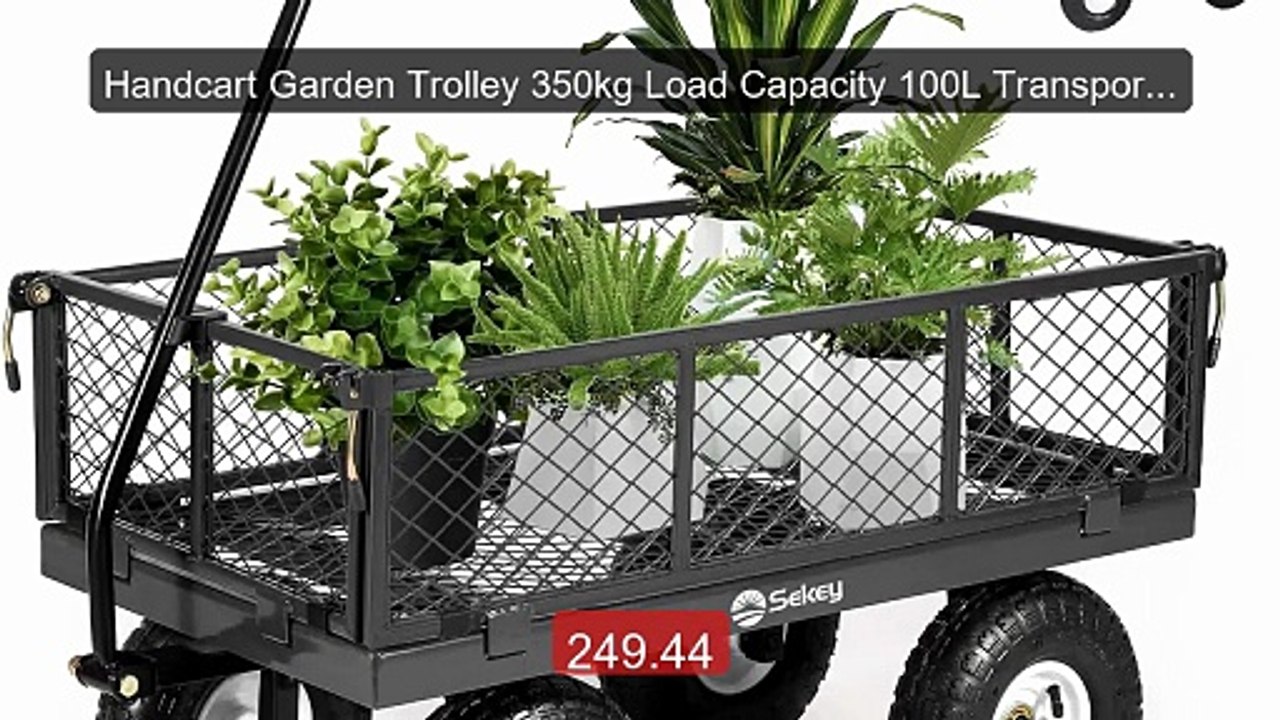 Handcart Garden Trolley 350kg Load Capacity 100L Transport Tr... -- Amazing Value 2026 | Must Have!