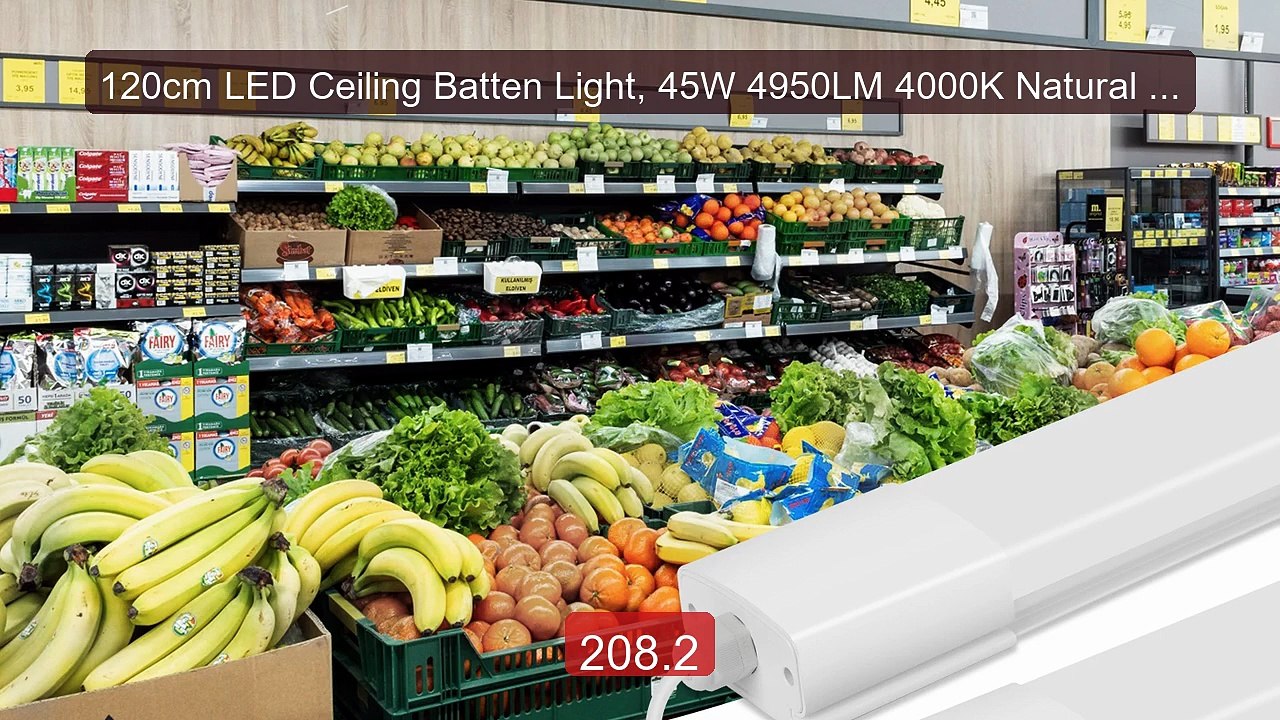 120cm LED Ceiling Batten Light, 45W 4950LM 4000K Natural Wh... -- Top Pick 2026 | Unbeatable Price!