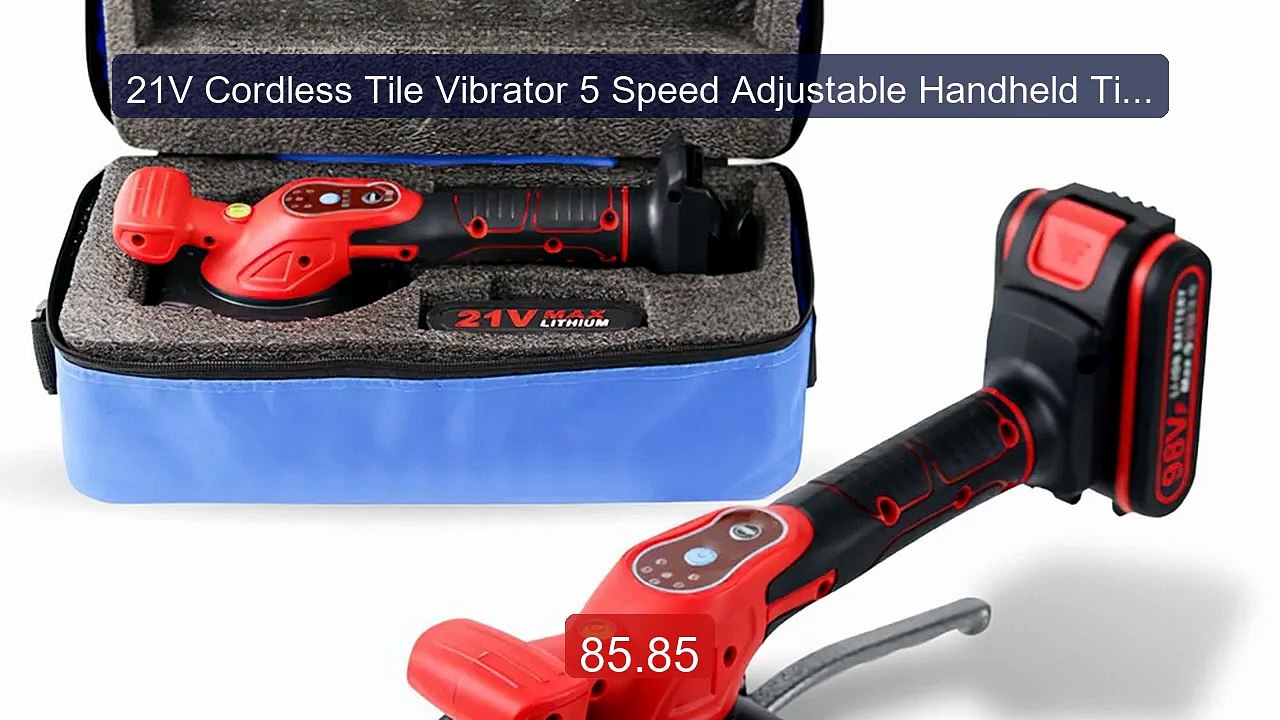 21V Cordless Tile Vibrator 5 Speed Adjustable H...