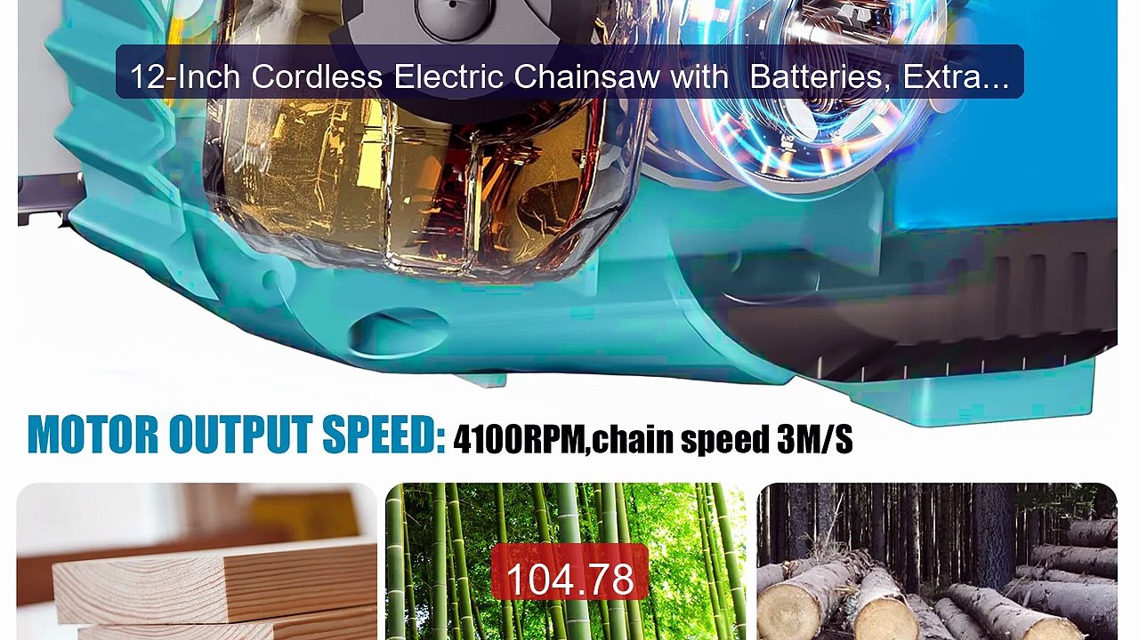 12-Inch Cordless Electric Chainsaw with  Batteries, Extra Chain, S... -- Best Deal 2026 | Shop Now!
