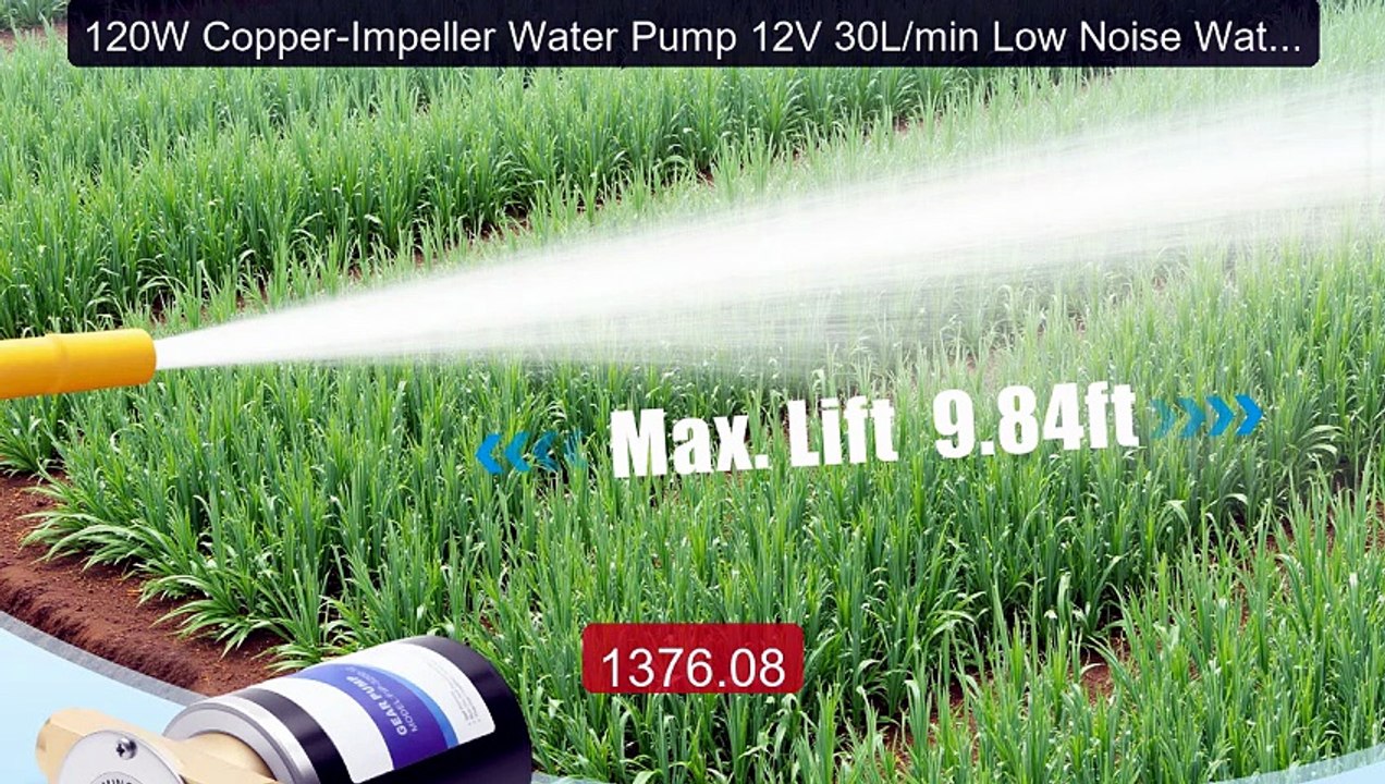 120W Copper-Impeller Water Pump 12V 30L/min Low Noise Water P... -- Amazing Value 2026 | Must Have!