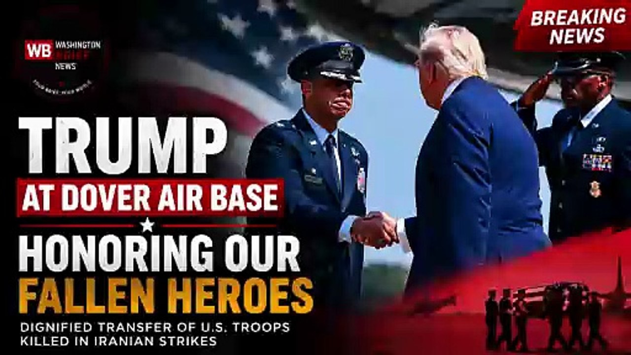 TRUMP ARRIVES AT DOVER AIR BASE FOR DIGNIFIED TRANSFER OF U.S. TROOPS KILLED IN IRANIAN STRIKES