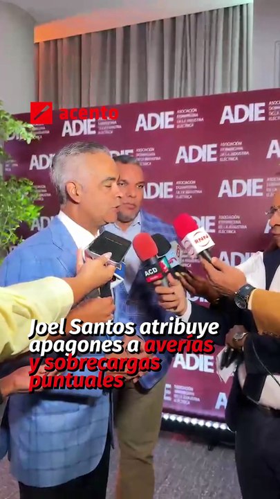 Joel Santos atribuye apagones a averías y sobrecargas puntuales