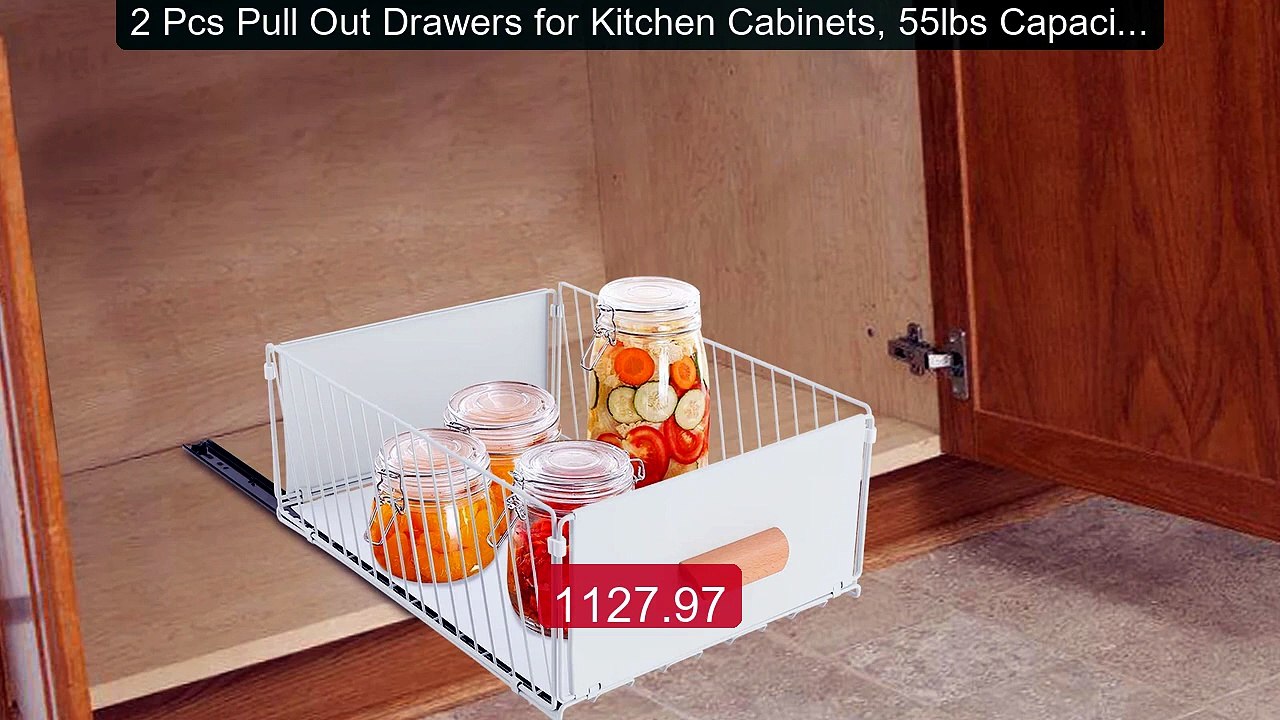 2 Pcs Pull Out Drawers for Kitchen Cabinets, 55lbs Capacity Slide O... -- Top Rated 2026 | Buy Now!